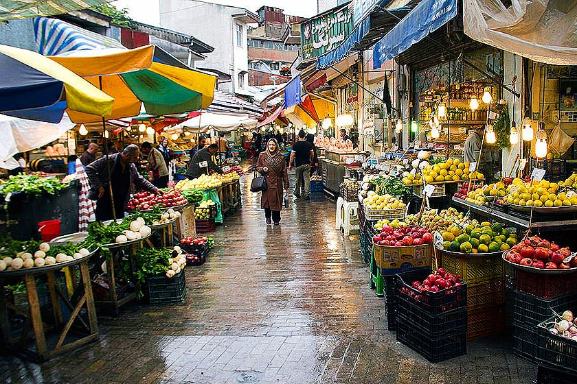 Bazar di Rasht, Bazar di frutta, Grand Bazar di Rasht, Rasht, Gilan