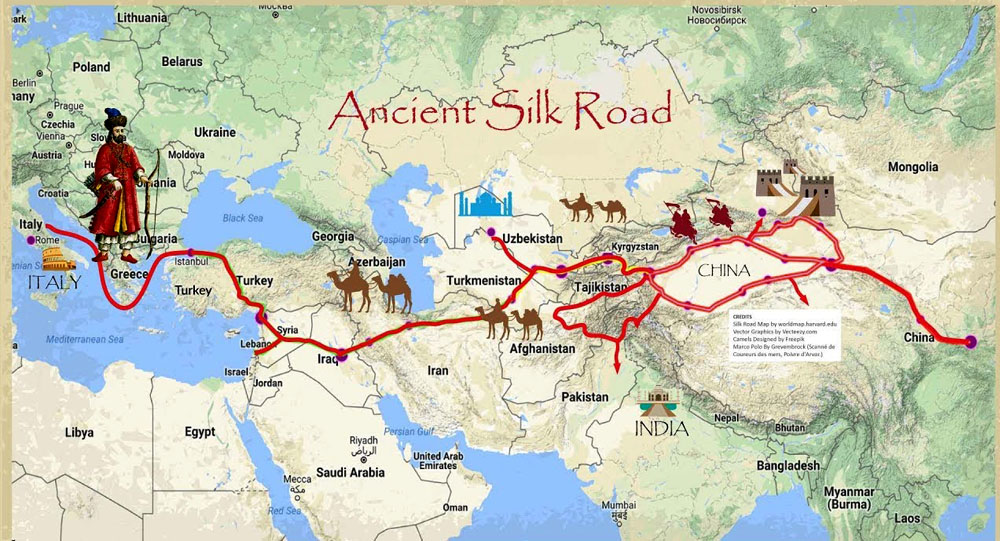 Ancient Silk Road Map